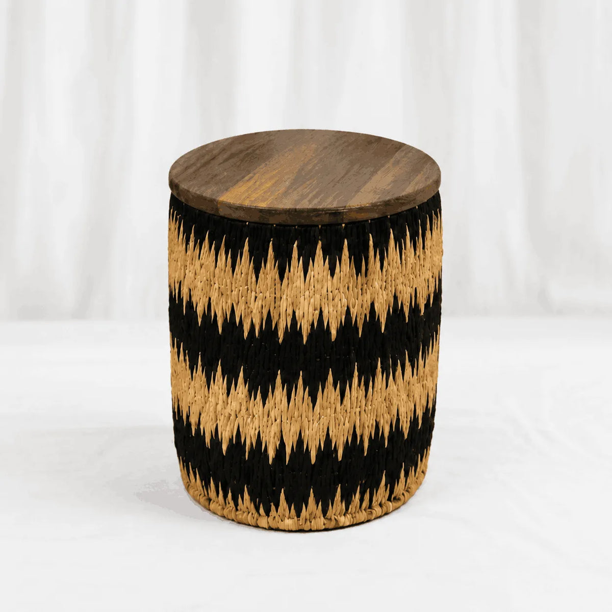 Chevron Woven Stools – Set of 3 – Rajpoot Flower House