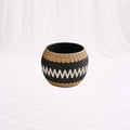 Two-Tone Woven Storage Baskets – Set of 2 – Rajpoot Flower House