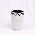 Tall Woven Floor Baskets – White, Set of 2 – Rajpoot Flower House