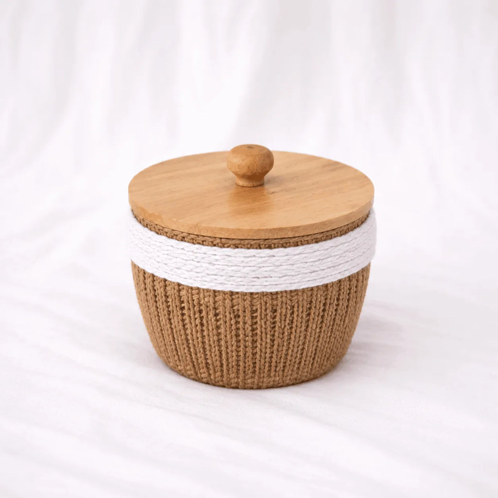 Woven Lidded Canisters – Set of 3 – Rajpoot Flower House