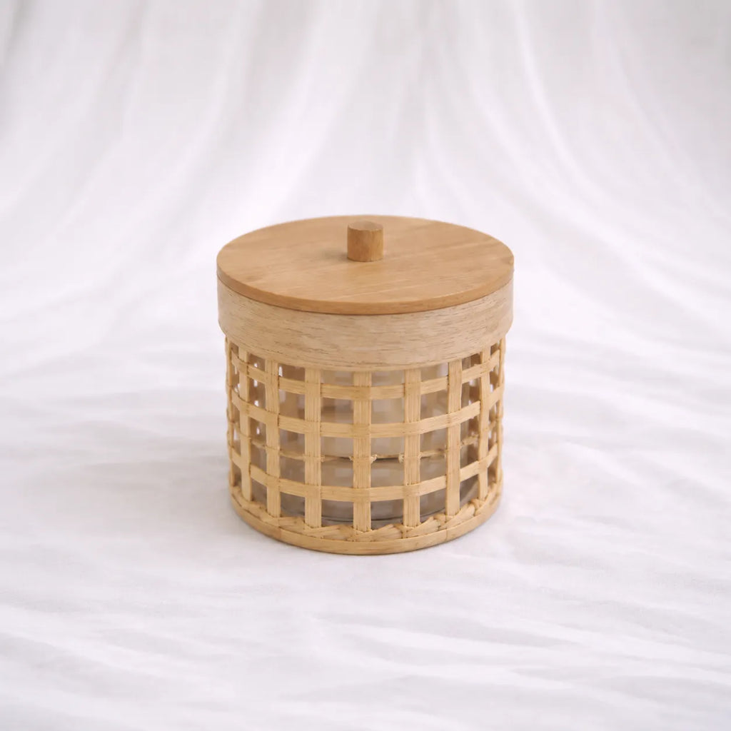 Lidded Bamboo Canisters – Set of 3 – Rajpoot Flower House