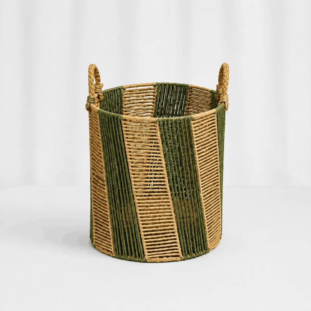 Chevron Woven Storage Baskets – Set of 3 – Rajpoot Flower House