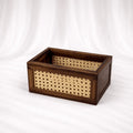 Wooden Storage Boxes with Cane Front – Set of 3 – Rajpoot Flower House