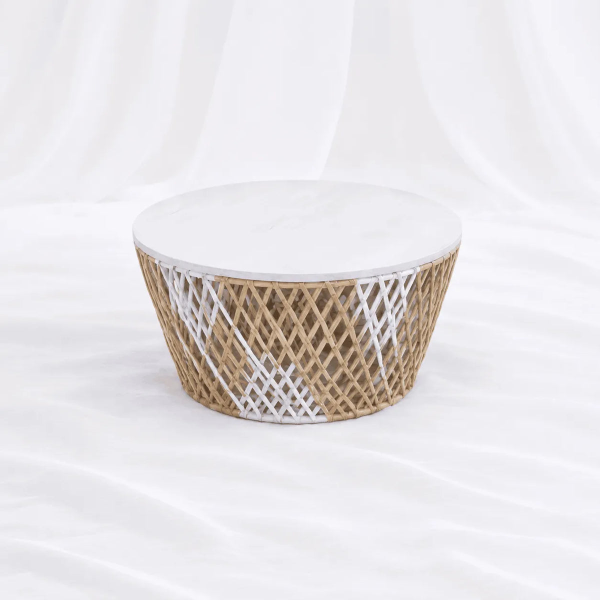 Woven Drum Tables – Set of 3 – Rajpoot Flower House
