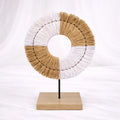 Large Woven Disc on Wooden Stand (60 cm) – Rajpoot Flower House
