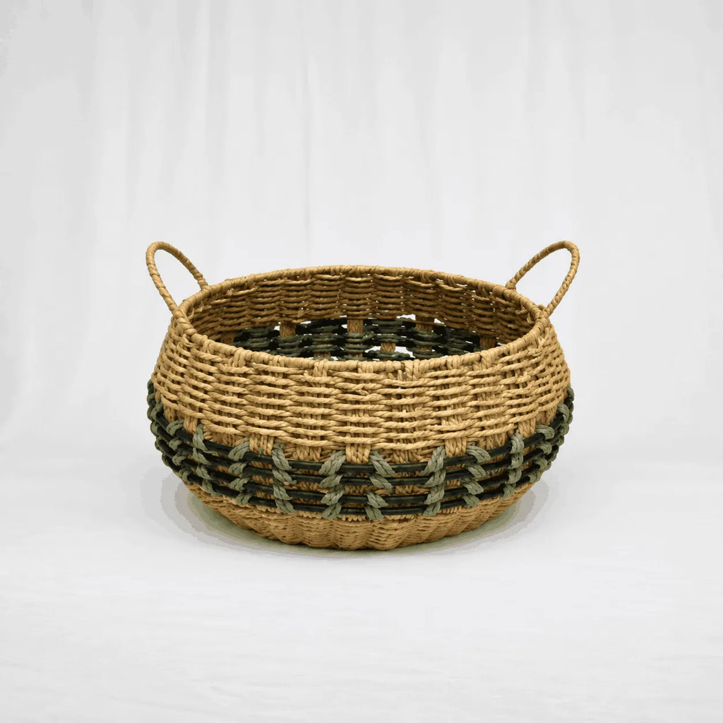 Plain Woven Storage Baskets – Set of 2 – Rajpoot Flower House