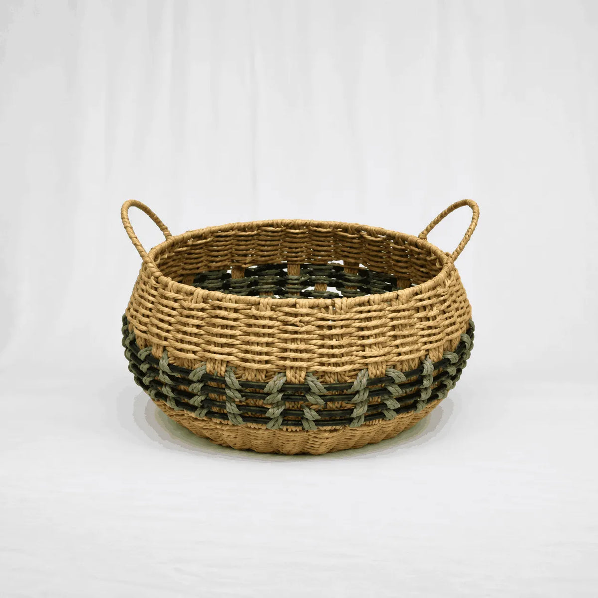 Plain Woven Storage Baskets – Set of 2 – Rajpoot Flower House