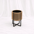 Natural Rattan Planter on Metal Legs – 3 Sizes – Rajpoot Flower House
