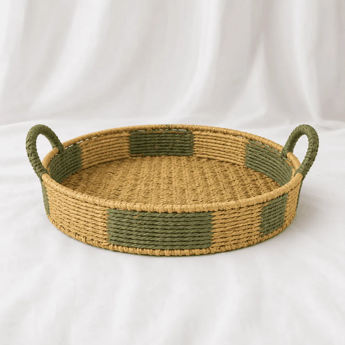 Seagrass Serving Trays – Round, Set of 3 (Classic Weave) – Rajpoot Flower House