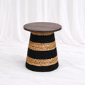 Rattan Nesting Side Tables with Wood Tops – Set of 3 – Rajpoot Flower House