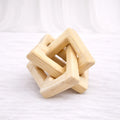 Wooden Knot Sculpture – Cube (12 cm) – Rajpoot Flower House