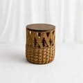 Woven Storage Baskets with Table-Top Lids – Set of 3 – Rajpoot Flower House