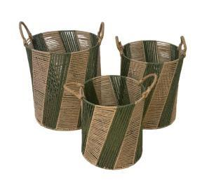 Chevron Woven Storage Baskets – Set of 3