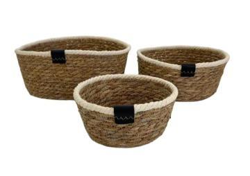 Oval Seagrass Trays – Set of 3