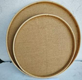 Round Rattan Trays – Natural, Set of 2