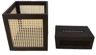 Cane Storage Box with Tray – Dark