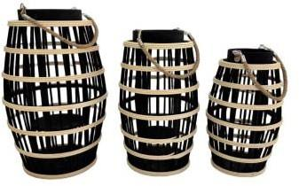 Woven Cage Lantern with Lid – Diamond Weave, 3 Sizes