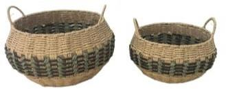 Plain Woven Storage Baskets – Set of 2