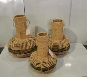 Woven Rattan Bottle Vase – 3 Sizes