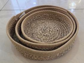Patterned Woven Decorative Trays – Set of 3