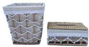 Woven Basket & Lidded Box Set – Alternate Weave