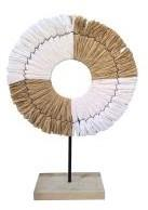 Large Woven Disc on Wooden Stand (60 cm)