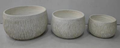 Nested Ribbed Ceramic Pots (Set of 3)